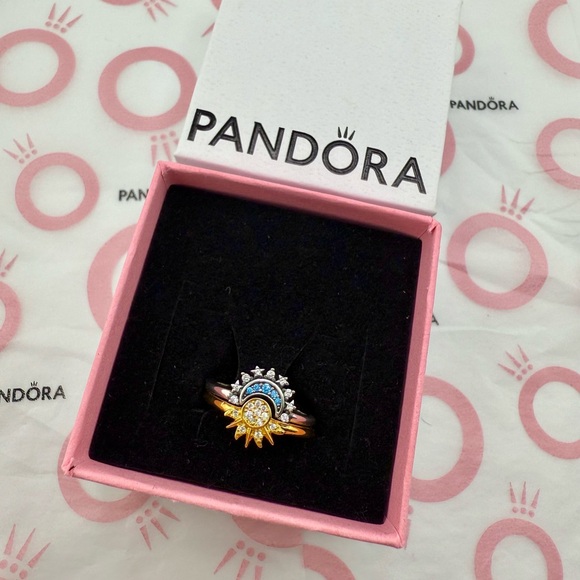 Pandora Sun and Moon Ring - Gold and Silver - Picture 3 of 3